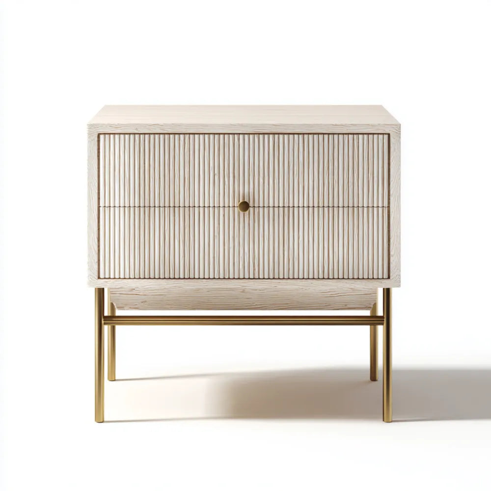 Bedside Table 60x40x50 cm - Light Oak - Modern Design